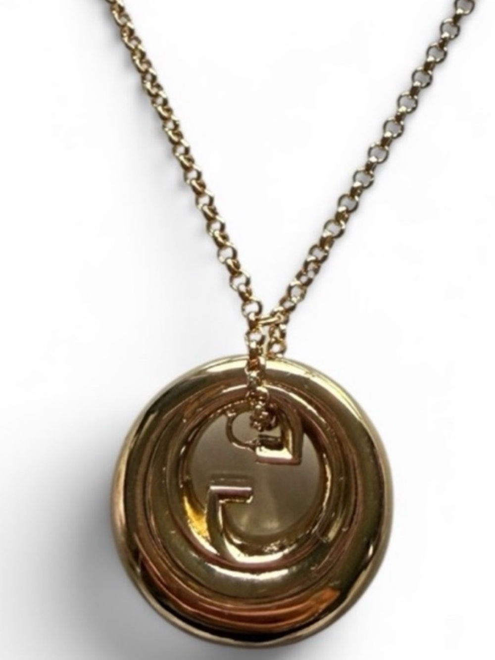 NEW GUCCI BLONDIE 24k GP Necklace RARE